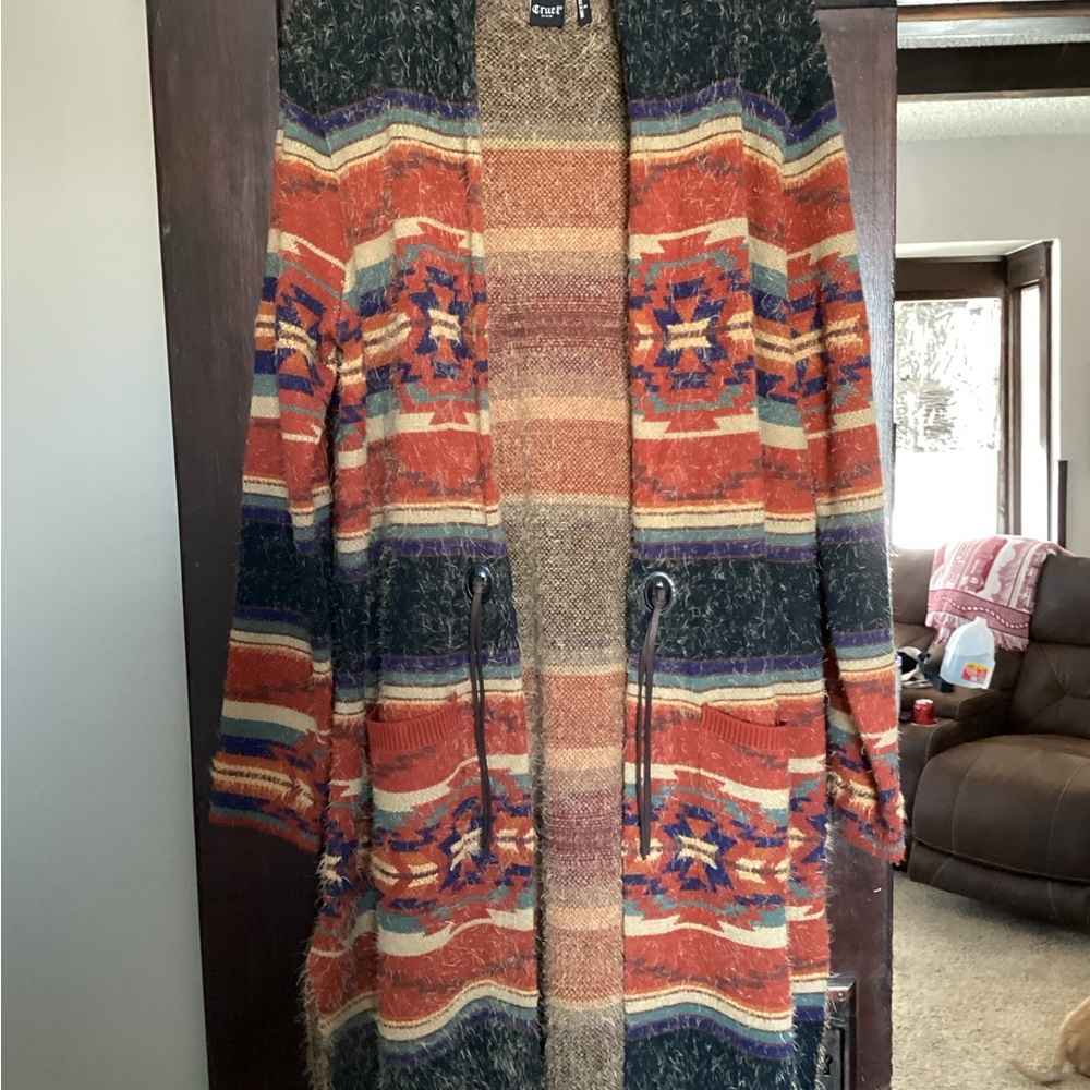 Cruel Girl Multicolor Patterned Long Sweater